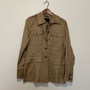 Banana Republic safari-style linen utility jacket